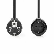 Nedis Stroomverlengkabel - Type F male/female - 5m Nedis Stroomverlengkabel - Type F male/female - 5m - Zwart