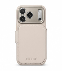 Taupe Decoded Leren Hoesje met Afneembare Wallet voor iPhone 18 Pro Max