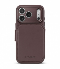 Chocoladebruin Decoded Leren Hoesje met Afneembare Wallet voor iPhone 18 Pro