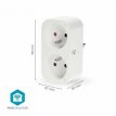 Nedis Slimme 2-wegs Stekker met Energymeter Nedis Slimme 2-wegs Stekker met Energymeter | 3680 W
