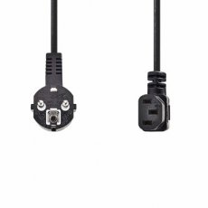 Nedis Stroomkabel - Type F - IEC C13 5 meter Nedis Stroomkabel - Type F - IEC C13 dubbel gehoekt - 5m - Zwart