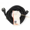 10 m Nedis Stroomkabel - Type F - IEC C13 gehoekt - Zwart