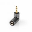 ProfiGold 3.5 mm Haakse Audio Adapter 90° Verguld ProfiGold 3.5 mm Male naar Female Haakse Audio Adapter 90° Verguld