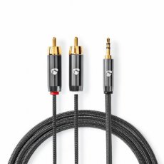 Profigold 3.5 mm naar 2x RCA Audio Kabel | 5.00 m Profigold 3.5 mm Jack naar 2x RCA Audio Kabel | 5.00 m