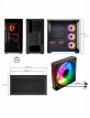 Spirit of Gamer SPARK - ATX - 6x120mm ARGB - 270° Spirit of Gamer SPARK - ATX - 6x120mm ARGB - 270° zicht
